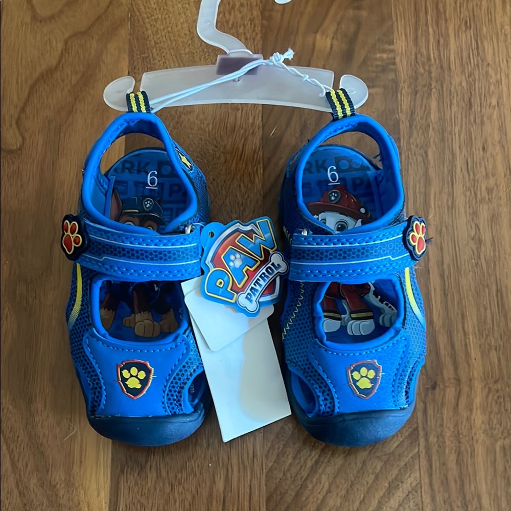 Paw Patrol Light Up! Blue Kids Sandals- Chase and Marshall!